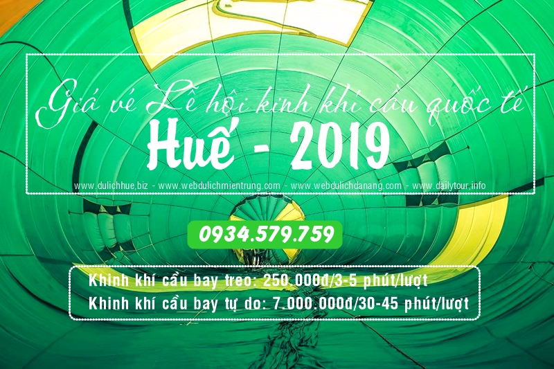 GIá vé lễ hội khinh khí cầu quốc tế Huế 2019